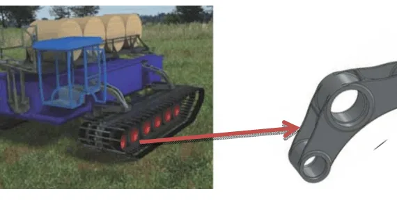 Fig. 1. Prototype vehicle and the swing arm