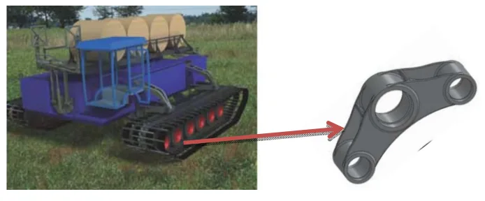 Fig. 1. Prototype vehicle and the swing arm