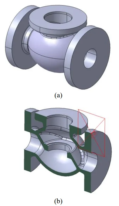 Figure 4. Modified CAD data of Valve for Manufacturing Analysis