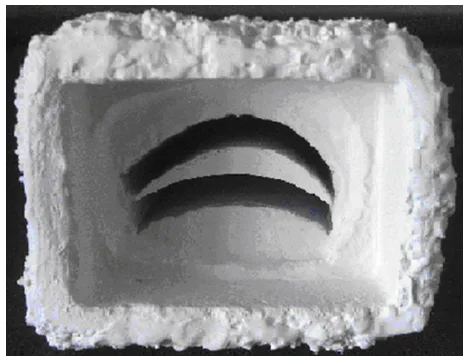Fig. 5. The cavity of the ceramic mould
