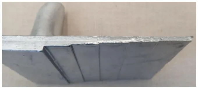 Fig. 2. AlSi6Cu4 step-casting from the metal mold