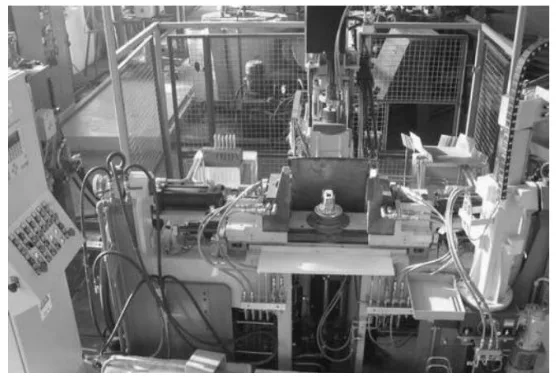 Fig. 2. Permanent mould casting machine for casting single
pistons [8]
