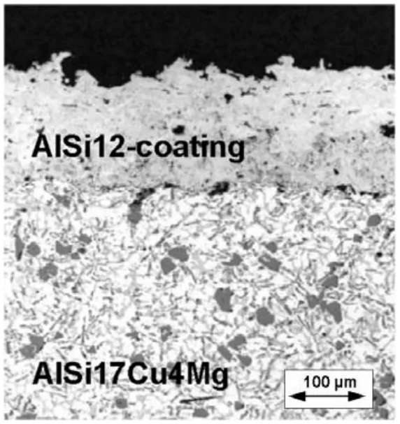 Figure 7: Aluminium coating of the insert