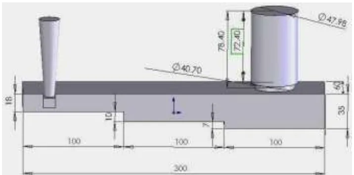 Fig-18: 3D model of the casing part with its risering system