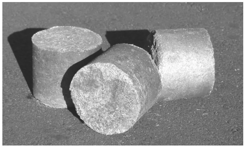 Figure 16: Briquette made of Mg-Al-chips