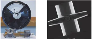 Figure 2: Exposition of wheel hub in Light Metal Technology (LMT) conference, Gmunden, 2012 and CT scan of the magnesium wheel hub