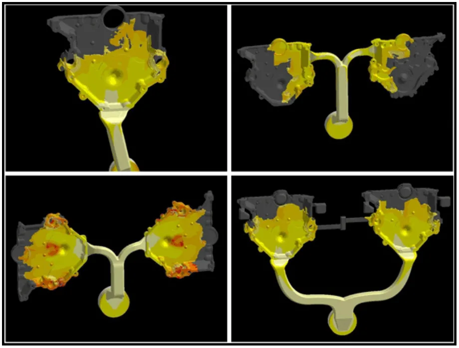 Figure 5: Filling simulation of the real Casting