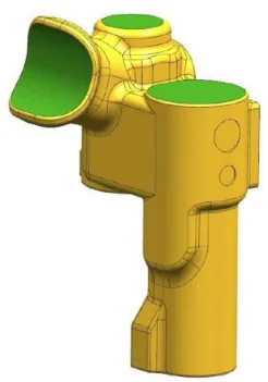 Fig. 2. The geometry of the tested part (20x65x40 mm)