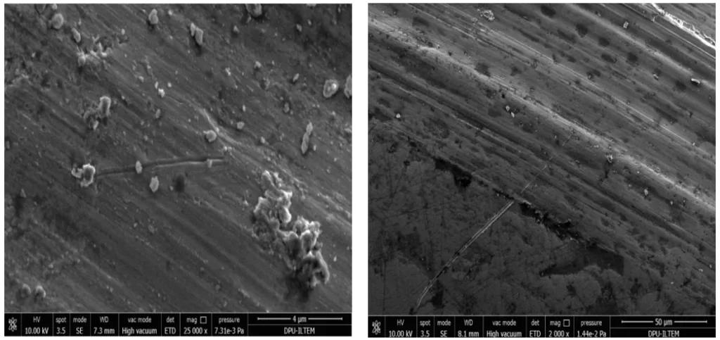Fig. 2 0. SEM of wear tracks for test group 4