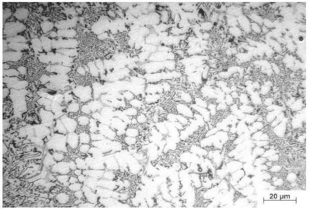 Fig. 3 Microstructure of base AlSi8Cu2Fe alloy