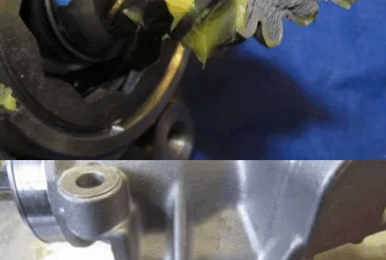 Fig.6: Pictures of the sample 1 without salt spray test after the static breakage test