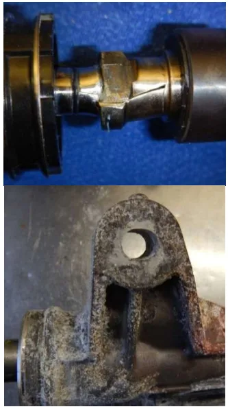 Fig.10: Pictures of the sample 3 with salt spray test after the static breakage test