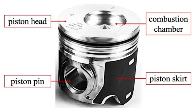 Fig. 1. View of the AlSi12CuNiMg combustion engine piston made by PMC