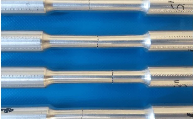 Fig. 10. Samples after a tensile test