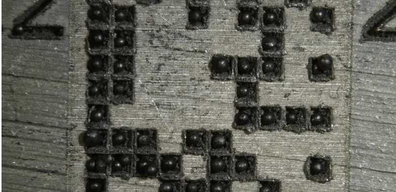 Figure 24 :Marking full of carbon steel shots