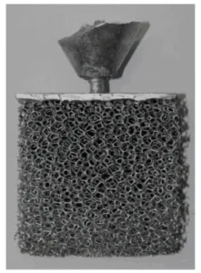 Figure 6 AlSi10MgMn sponge casting after 2 minutes of compressed air (10 bar) cleaning, 15 min of leaching in 1M HNO3 solution and 15 min of ultrasonic cleaning
