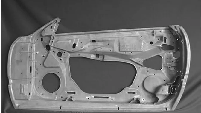 Fig. 5. Mercedes SL Roadster die-cast magnesium door inner [19] (Copyright 2004 by Indian Institute of Metals. Used with permission)