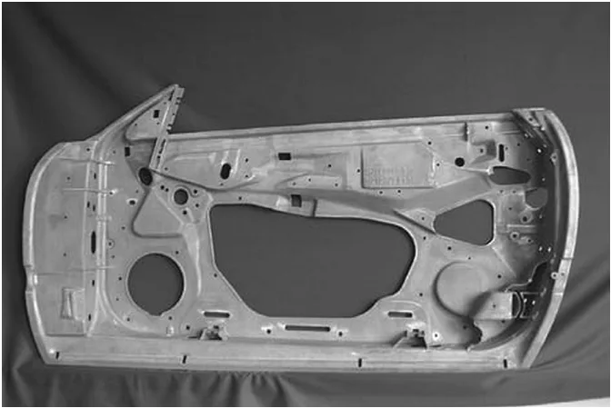 Fig. 5. Mercedes SL Roadster die-cast magnesium door inner [19] (Copyright 2004 by Indian Institute of Metals. Used with permission)