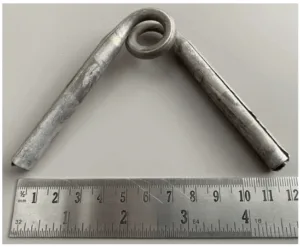 Fig. 6. Pit-tail test result of HPDC MRI 260D tensile bar (as-cast).