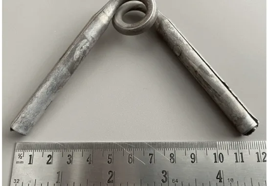 Fig. 6. Pit-tail test result of HPDC MRI 260D tensile bar (as-cast).