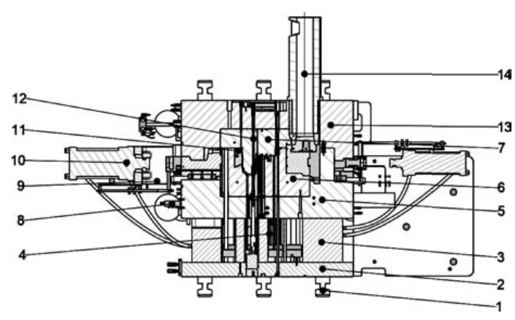 Fig. 7 Die casting die location layout
