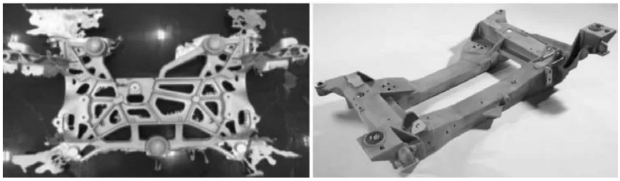 Fig. 3 Schematic diagram of integrated aluminum die cast sub-frame