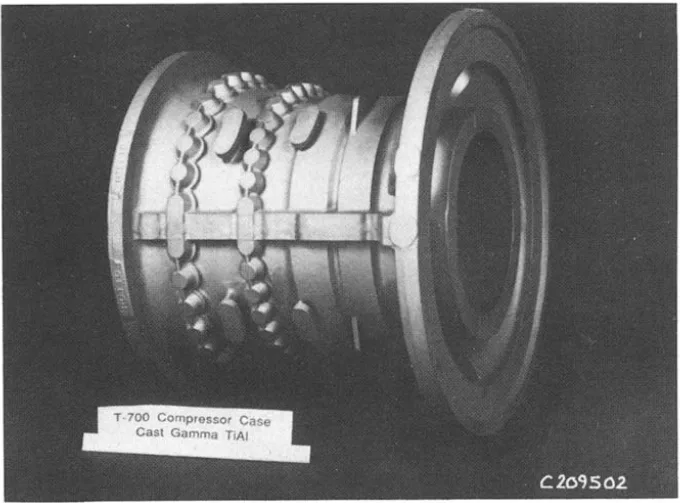 Fig. 11. GE T700 engine compressor produced from cast TiA1. 