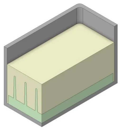 Figure 3 A 3D schematic of the computational domain