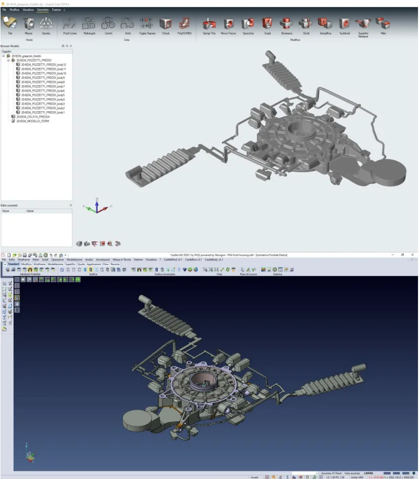 Figure 37: Inspire Cast and Castle modeling interface