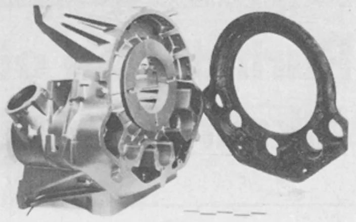 Figure 6, This casting, produced in ZE41, weighs 620 Ibs. and is the main gearbox for the Westland WG34 helicopter.