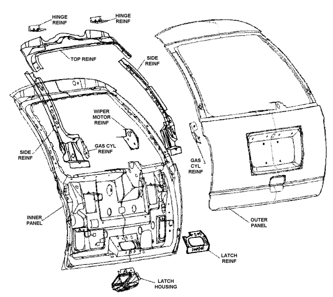 Figure 2a. Conventional Steel Inner Panel