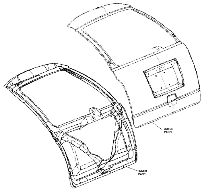 Figure 2b. Single Aluminum Cast Inner Panel
