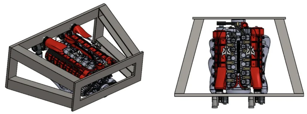 Figure 3.36: V12 Engine for longitudinal position