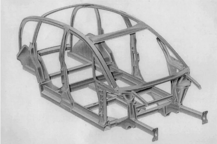 Figure 8. Audi AL2 aluminium body structure (reproduced with permission from Reference [251]; copyright © 2024 Elsevier Science S.A. All rights reserved).