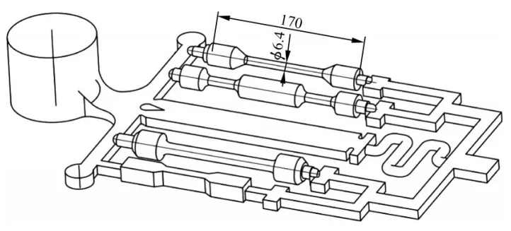 Fig.2 Dimension diagram of casting test bar