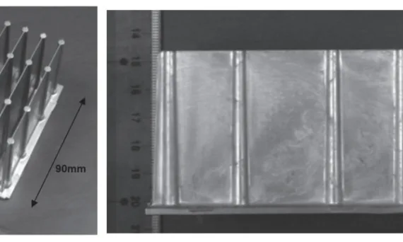 Casting of product of Al-25% Si with thin fins