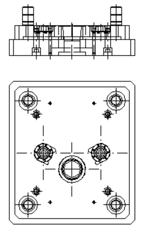 Fig: 5 Traditional two cavity moving half die