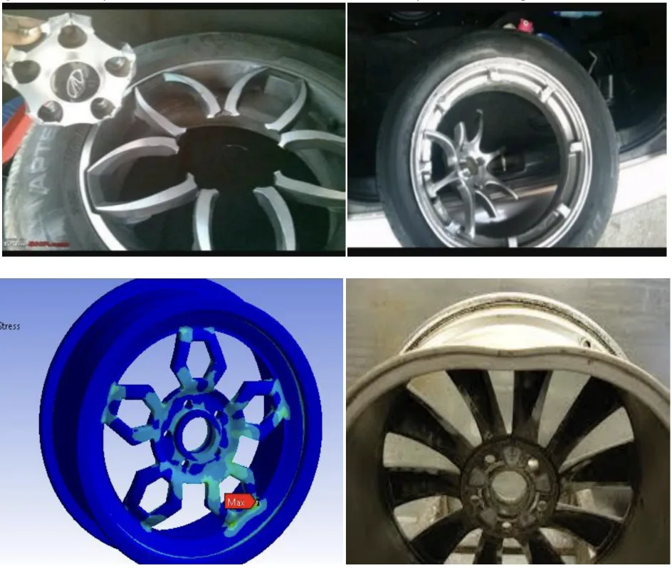 Comparing the theoretically most stressed areas of wheel rim (obtained from ansys software) with practical failed cases 